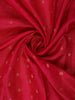 Crimson Red Floral Butta Woven Kanchipuram Silk Saree With Zari Border