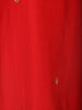 Crimson Red Floral Design Silk Cotton Straight Cut Salwar Suit