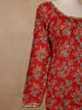 Crimson Red Floral Printed Cotton Salwar Suit - Diadem