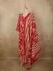 Crimson Red Floral Printed Design Cotton Straight Cut Salwar Suit with Dupatta