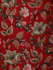 Crimson Red Floral Printed Design Cotton Straight Cut Salwar Suit with Dupatta