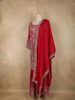 Dark Pink Floral Sequins and Beads Embroidered Design Palazzo Set with Dupatta