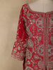 Dark Pink Floral Sequins and Beads Embroidered Design Palazzo Set with Dupatta