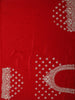 Crimson Red Floral Sequins and Beads Embroidered Design Satin Designer Saree with Scalloped Border
