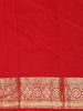 Crimson Red Floral Zari Woven Design Kanchipuram Silk Saree