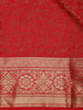 Crimson Red Floral Zari Woven Design Kanchipuram Silk Saree