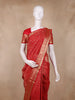 Crimson Red Floral Zari Woven Design Kanchipuram Silk Saree