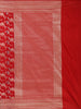 Crimson Red Floral Zari Woven Design Pure Banarasi Silk Saree with Zari Border
