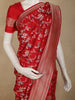 Crimson Red Floral Zari Woven Design Pure Banarasi Silk Saree with Zari Border