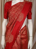 Crimson Red Floral Zari Woven Design Pure Kanchipuram Silk Saree with Butta Zari Border