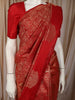 Crimson Red Floral Zari Woven Design Pure Kanchipuram Silk Saree with Butta Zari Border