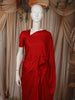 Crimson Red Heavy Stone Embellished Design Satin Party Wear Saree with Stone Work Border