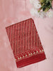 Crimson Red Kalamkari Printed Design Mixed Silk Cotton Fancy Saree