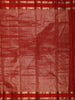 Crimson Red Mini Checked Zari Woven Design Pure Kanchipuram Silk Saree with Double Zari Border
