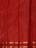 Crimson Red Mini Checked Zari Woven Design Pure Kanchipuram Silk Saree with Double Zari Border