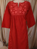 Crimson Red Paisley Thread Embroidered Design Cotton Salwar Suit