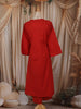 Crimson Red Paisley Thread Embroidered Design Cotton Salwar Suit