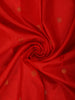 Crimson Red Peacock Butta Zari Woven Design Pure Kanchipuram Silk Saree with Contrast Zari Border