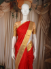 Crimson Red Peacock Butta Zari Woven Design Pure Kanchipuram Silk Saree with Contrast Zari Border