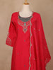Crimson Red Sequins Embroidery Georgette Salwar Suit - Diadem