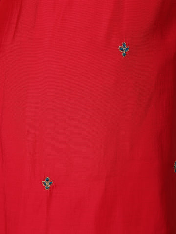 Crimson Red Sequins Embroidery Georgette Salwar Suit - Diadem