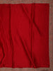 Crimson Red Solid Design Satin Party Wear Saree with Designer Border