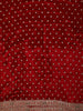 Crimson Red Solid Design Satin Party Wear Saree with Designer Border