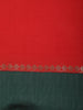 Crimson Red Solid Design Semi Silk Fancy Wear Saree with Contrast Border