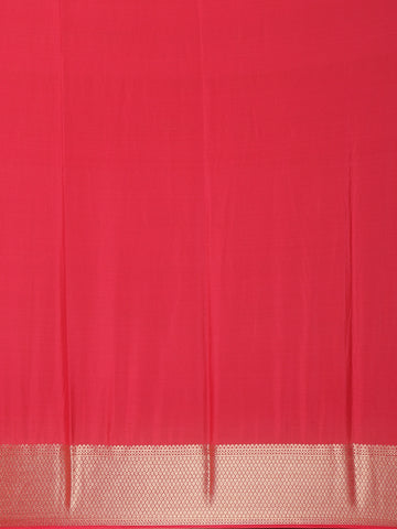 Crimson Red Zari Woven Chiffon Saree - Diadem