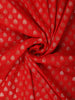 Crimson Vermilion Red Butta Zari Woven Design Banarasi Silk Designer Saree with Stone Work Border