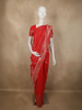 Crimson Vermilion Red Butta Zari Woven Design Banarasi Silk Designer Saree with Stone Work Border
