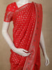 Crimson Vermilion Red Butta Zari Woven Design Banarasi Silk Designer Saree with Stone Work Border