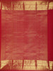 Crimson Vermilion Red Floral Butta Zari Woven Design Pure Kanchipuram Silk Saree with Zari  Border