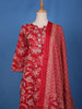 Crimson Red Floral Design Printed Cotton Salwar Suit - Diadem