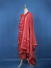 Crimson Red Floral Design Printed Cotton Salwar Suit - Diadem