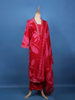 Crimson Red Floral Printed Cotton Salwar Suit Set - Diadem