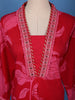 Crimson Red Floral Printed Cotton Salwar Suit Set - Diadem