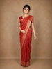 Crimson Red Floral Zari Woven Design Kanchipuram Silk Saree