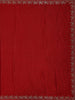 Crimson Red Stone Worked Satin Saree - Diadem