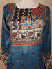 Crystal Teal  Floral Printed Synthetic Salwar Suit