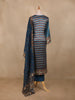 Crystal Teal  Floral Printed Synthetic Salwar Suit