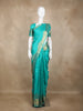 Cyan Blue Annapakshi Motif Woven Pure Kanchipuram Silk Saree with Zari Border