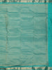 Cyan Blue Floral Butta Zari Woven Design Pure Kanchipuram Silk Saree with Matching Zari Border