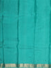 Cyan Blue Floral Butta Zari Woven Design Pure Kanchipuram Silk Saree with Matching Zari Border