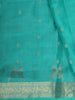 Cyan Blue Floral Butta Zari Woven Design Pure Kanchipuram Silk Saree with Matching Zari Border