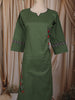 Forest Green Floral Printed Design Cotton Straight Cut Salwar Suit