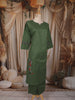Forest Green Floral Printed Design Cotton Straight Cut Salwar Suit