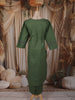 Forest Green Floral Printed Design Cotton Straight Cut Salwar Suit