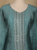 Cyan Blue Floral Embroidered Georgette Salwar Suit - Diadem