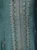 Cyan Blue Floral Embroidered Georgette Salwar Suit - Diadem